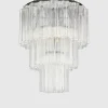 Taklampe - Fontaine Chandelier 3-layer Sort/Klar