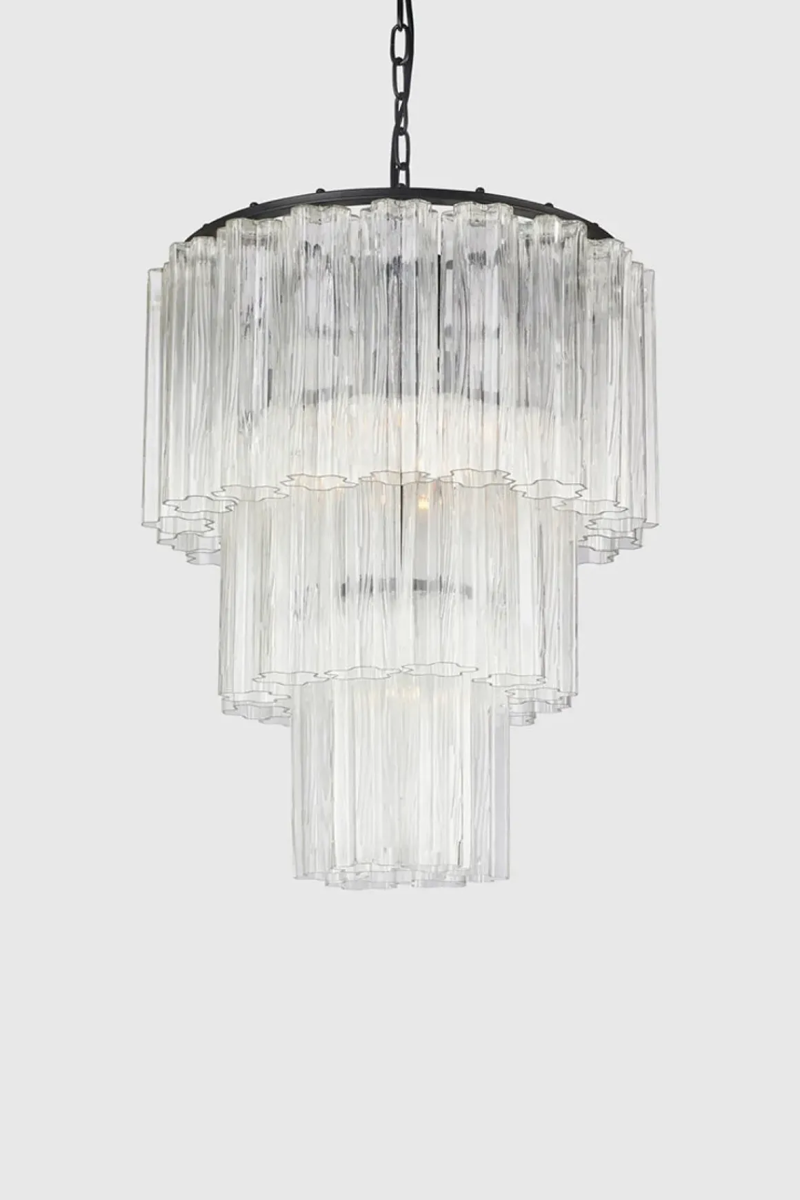 Taklampe - Fontaine Chandelier 3-layer Sort/Klar
