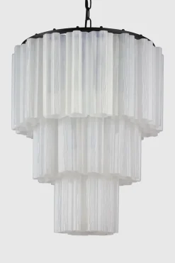 Taklampe - Fontaine Chandelier 3-layer Sort/Hvit