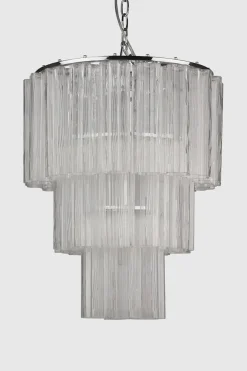 Taklampe - Fontaine Chandelier 3-layer Krom/Klar