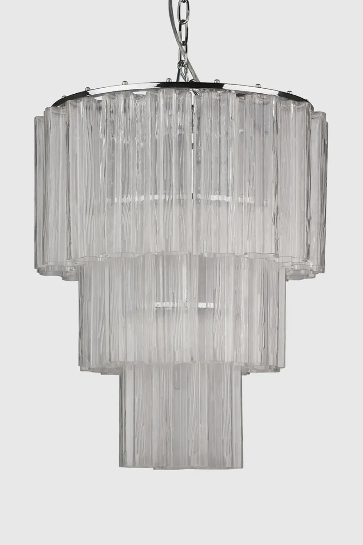 Taklampe - Fontaine Chandelier 3-layer Krom/Klar
