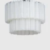Taklampe - Fontaine Chandelier 2-layer Krom/Hvit