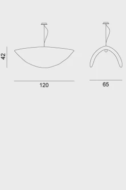 Taklampe - Silver 96 Dia120cm