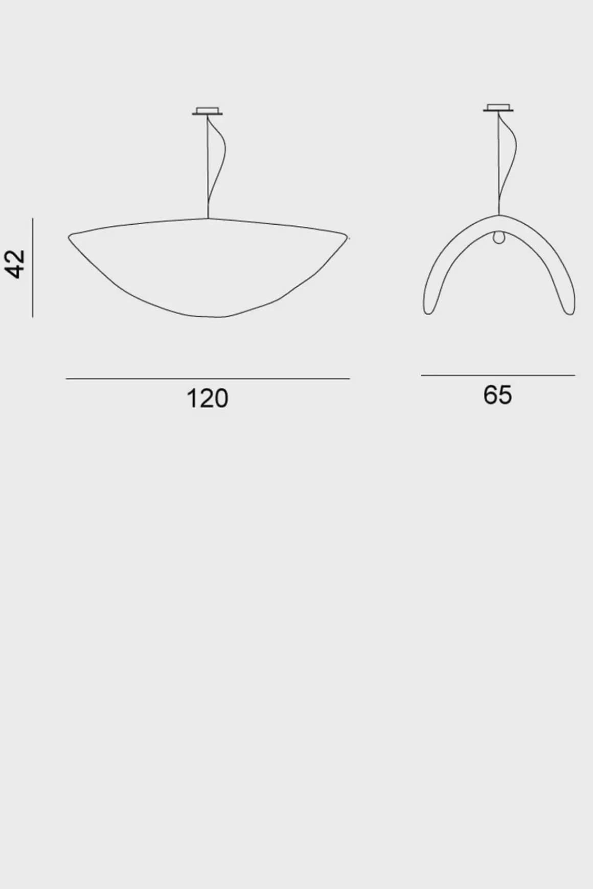 Taklampe - Silver 96 Dia120cm