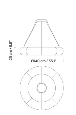 Taklampe - Tekio Circular P8
