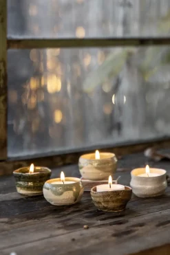 Telysholder - Japansk Keramikk Flower Green