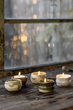 Telysholder - Japansk Keramikk Flower Green