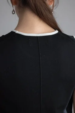 Topp - Classic Merino Tank Black Cream