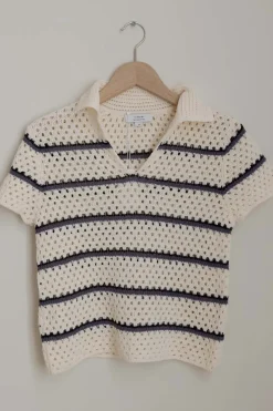 Topp - Macrame Stripe Henley