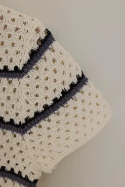 Topp - Macrame Stripe Henley