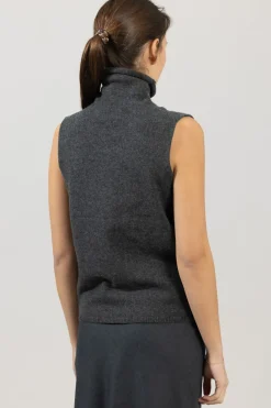Topp - Margot Turtleneck Tank Graphite