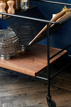 Trillebord - Alima Trolley NDS1 Matt Sort/Lakkert Valnøtt