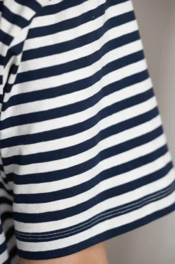 T-Skjorte - Classic Circular Tee Striped Mix Night