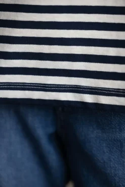 T-Skjorte - Classic Circular Tee Striped Mix Night