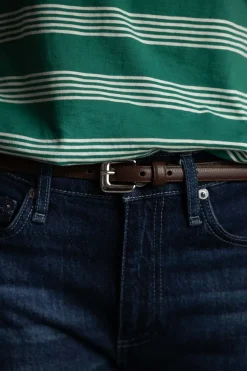 T-Skjorte - Slub Stripe Tee Green Mult