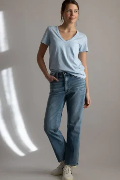 T-skjorte - Slub Vee Raindrop