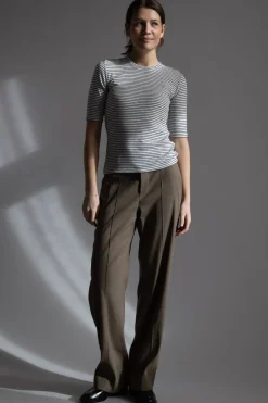 T-skjorte - Striped Elbow SLV Crew