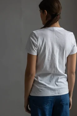 T-Skjorte - The Slub Vee Bright White