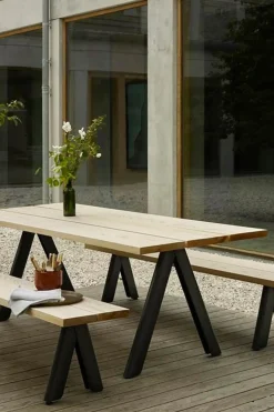 Utebord - Overlap 220x90xh74cm Anthracite Black