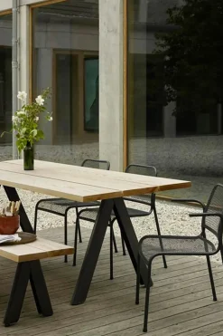 Utebord - Overlap 220x90xh74cm Anthracite Black