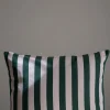 Utepute - Barriere 50x60cm Light Apricot/Dark Green Stripe