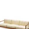 Utesofa - Virkelyst 3-Seter Teak/Golden Yellow Stripe