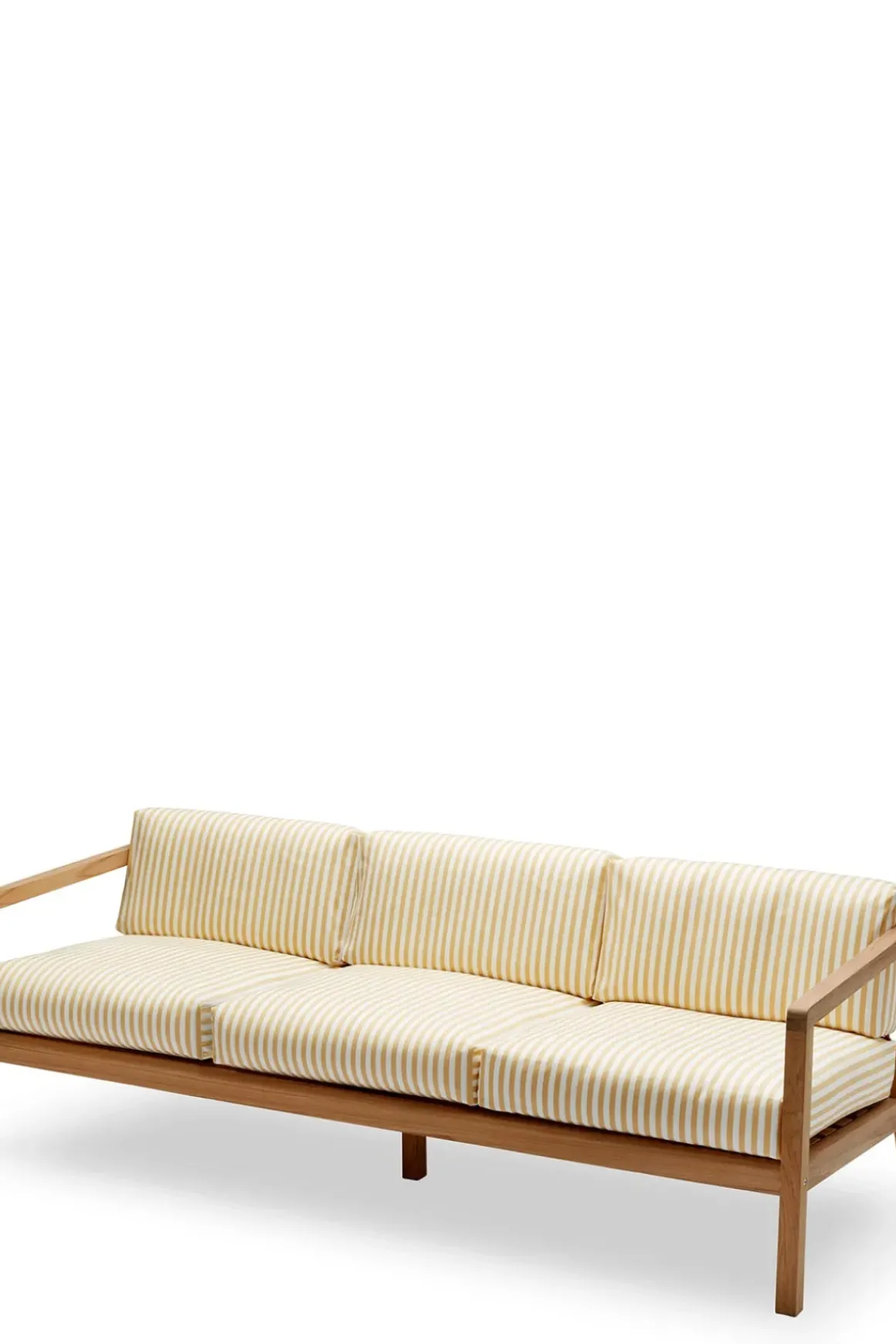 Utesofa - Virkelyst 3-Seter Teak/Golden Yellow Stripe
