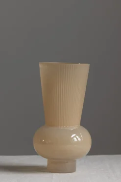 Vase - Glass H25,5cm Beige