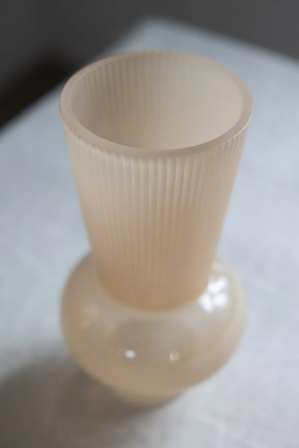 Vase - Glass H25,5cm Beige