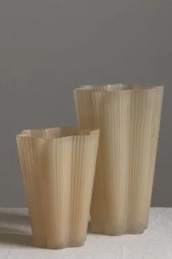 Vase - Glass H20cm Beige