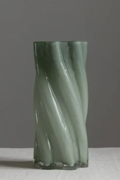 Vase - Glass H29cm Grønn