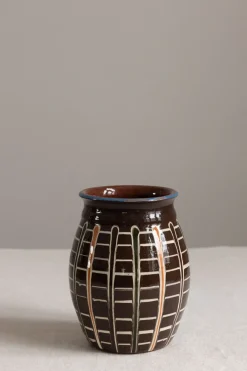 Vase - Rathka Brown Checks