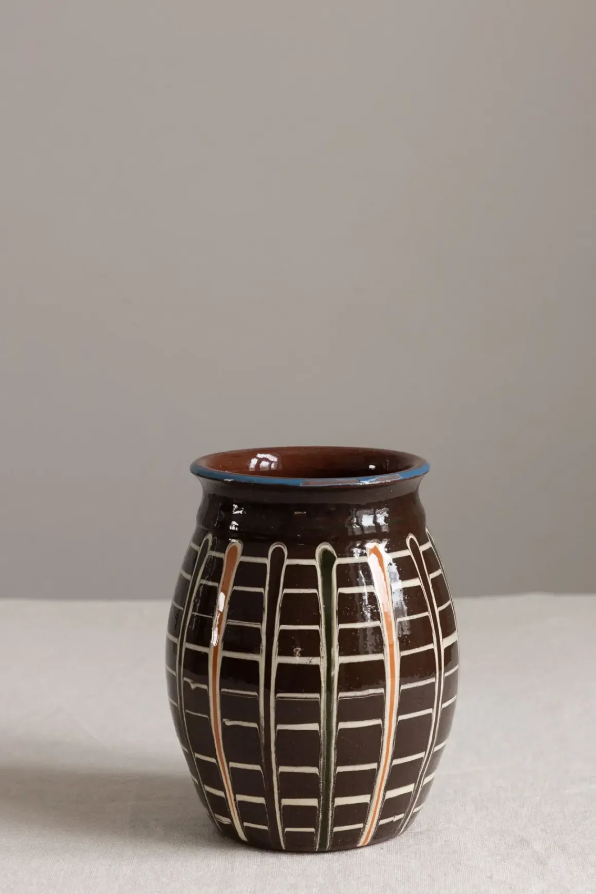 Vase - Rathka Brown Checks