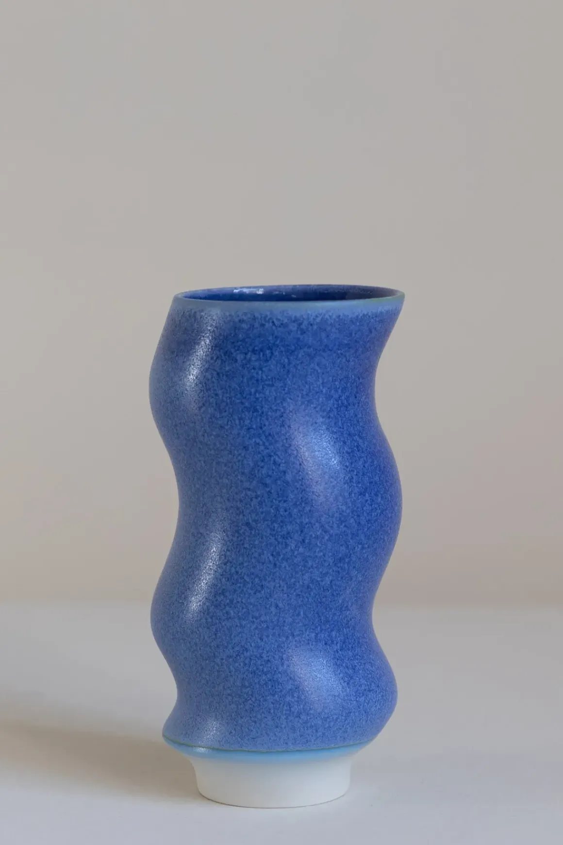 Vase - Wave Deep Blue