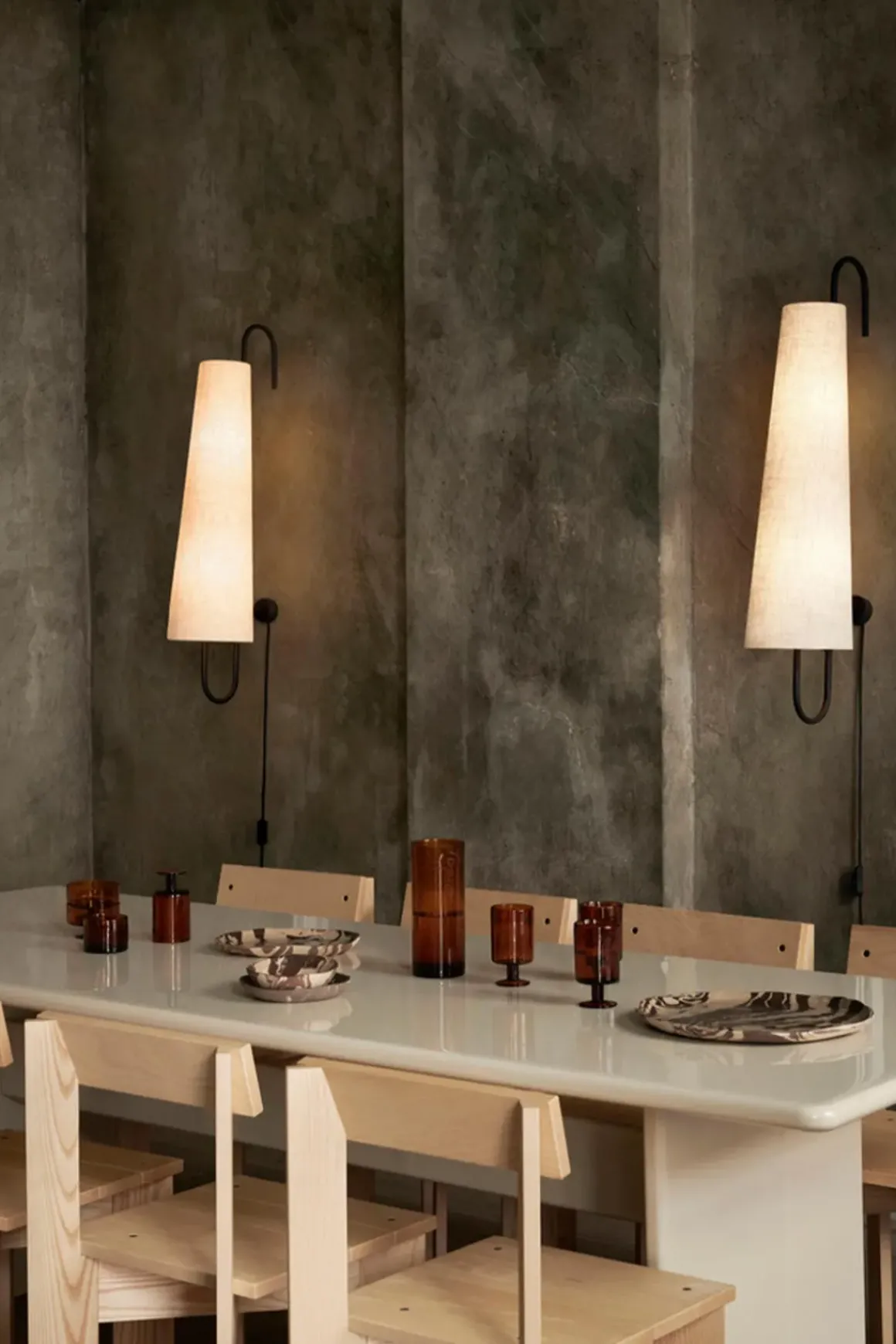 Vegglampe - Ancora Wall Lamp 100 Black/Natural