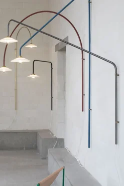 Vegglampe - Hanging Lamp N2 75x180cm Unlaquered Steel