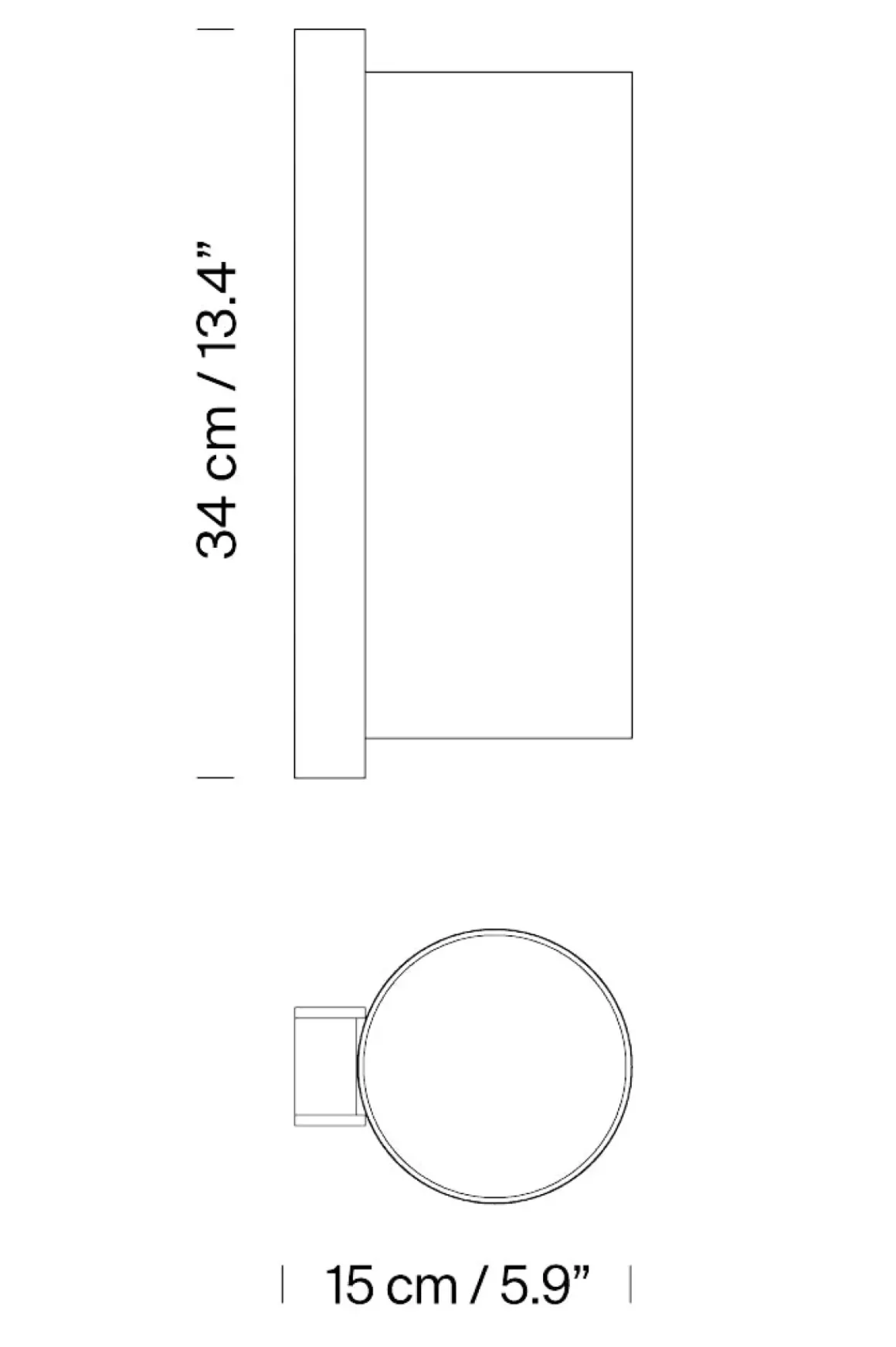 Vegglampe - TMM Largo Walnut/Beige