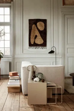 Veggteppe - Abstract Rug 80x120cm Brown/Off-white