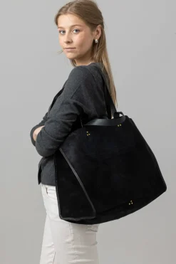 Veske - Leon L Noir Split Suede