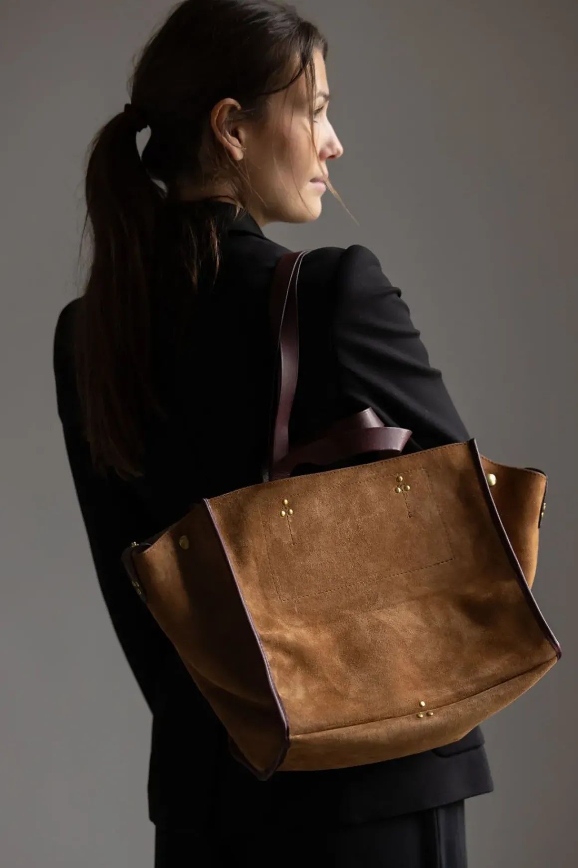 Veske - Leon M Tabac Split Suede