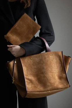 Veske - Leon M Tabac Split Suede