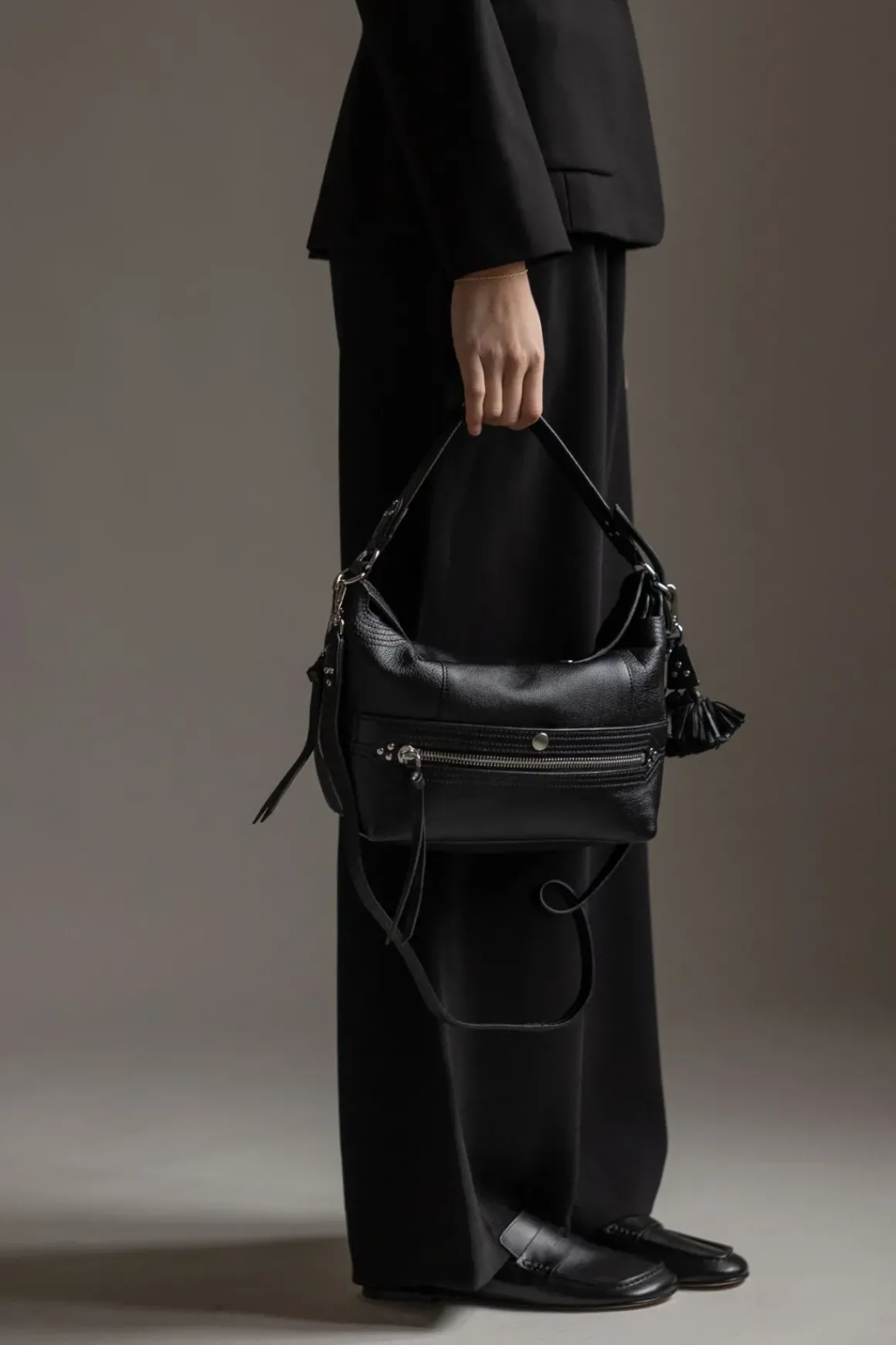 Veske - Lucky Hobo Buffalo Noir Silver