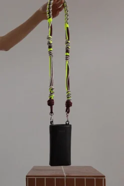 Veskestropp - Alice Fluo Yellow u0026 Natural mix XL