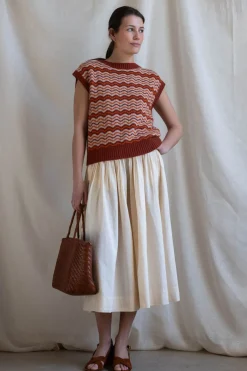 Vest - Wave Stripe Knitted